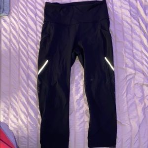 Lululemon leggings with mesh detailing